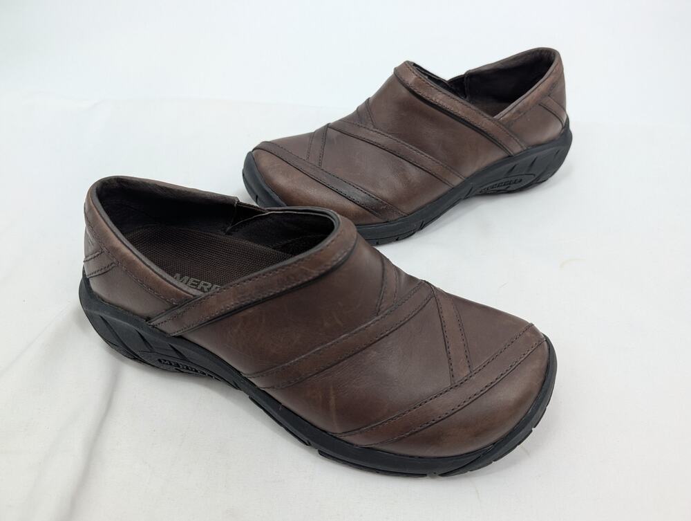 Merrell Encore Eclipse 2 Coffee Bean Brown Slip On Loafer Clog Women's 6 Comfort